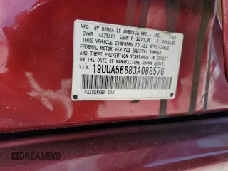 2003 Acura TL with VIN 19UUA56683A088576, listed as a Copart auction lot 51753005 with 255,529 mi miles and Salvage Title. Bid and sale history available at carsss.com. Image 15.