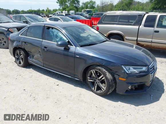2017 Audi A4 with VIN WAUFNBF41HA048644, listed as a IAAI auction lot 42712473 with 140,593 mi miles and . Bid and sale history available at DreamBid. Image 1.