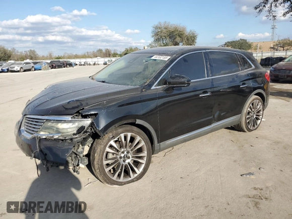 2016 Lincoln MKX Reserve with VIN 2LMTJ8LP5GBL56793, listed as a Copart auction lot 44102155 with Not Provided miles and Salvage Title. Bid and sale history available at DreamBid. Image 1.