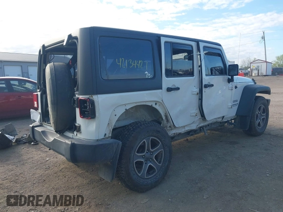 2016 Jeep Wrangler Unlimited Sport RHD with VIN 1C4BJWKG1GL336798, listed as a IAAI auction lot 42134427 with 179,500 mi miles and . Bid and sale history available at DreamBid. Image 6.