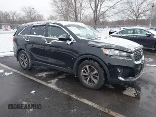 2019 Kia Sorento EX V6 with VIN 5XYPHDA57KG452677, listed as a IAAI auction lot 41362615 with 100,580 mi miles. Bid and sale history available at carsss.com. Image 1.