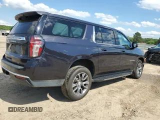 2022 Chevrolet Suburban LT z VIN 1GNSKCKT1NR288858, wystawiony jako Copart lot #56998095 z przebiegiem 96 859 mil mil oraz Szkoda całkowita • Salvage title. Historia ofert i sprzedaży dostępna na DreamBid. Obrazek 3.