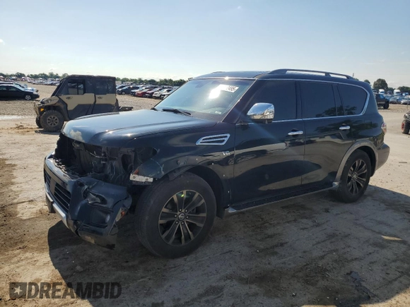 2017 Nissan Armada Platinum с VIN JN8AY2NE2H9701177, выставлен на аукционе Copart как лот 58912495 с пробегом 149 949 миль миль и Списание • Salvage title. История ставок и продаж доступна на DreamBid. Изображение 1.
