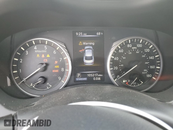 2018 Infiniti Q50 Luxe with VIN JN1EV7AP4JM363507, listed as a Copart auction lot 47868895 with 105,217 mi miles and Salvage Title. Bid and sale history available at DreamBid. Image 9.