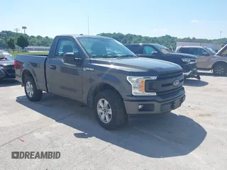 2018 Ford F-150 XL with VIN 1FTMF1CB3JKC03098, listed as a IAAI auction lot 42267631 with 92,399 mi miles and . Bid and sale history available at DreamBid. Image 1.