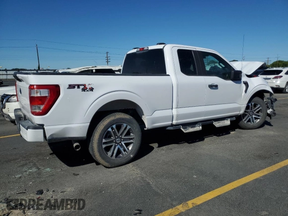 2021 Ford F-150 XL with VIN 1FTFX1E56MKD34057, listed as a Copart auction lot 63997585 with 99,679 mi miles and Clean title. Bid and sale history available at DreamBid. Image 3.