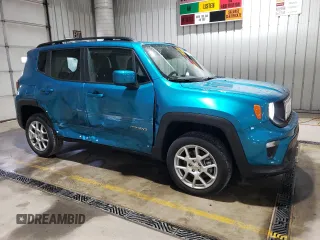 2021 Jeep Renegade Latitude with VIN ZACNJDB1XMPN33454, listed as a Copart auction lot 52956695 with 9,539 mi miles and Salvage Title. Bid and sale history available at carsss.com. Image 4.