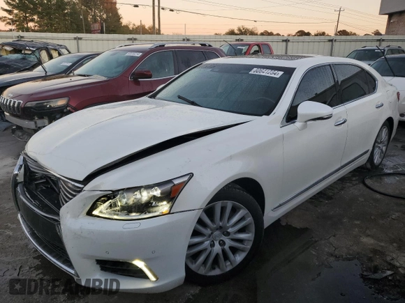 2014 Lexus LS 460 L with VIN JTHGL1EF3E5052370, listed as a Copart auction lot 80641254 with 69,493 mi miles and Salvage Title. Bid and sale history available at DreamBid. Image 1.