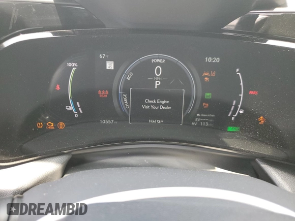 2024 Lexus NX 450h+ Luxury z VIN JTJHKCFZ2R2026067, wystawiony jako Copart lot #55675494 z przebiegiem 10 557 mil mil oraz Szkoda całkowita • Salvage title. Historia ofert i sprzedaży dostępna na DreamBid. Obrazek 9.