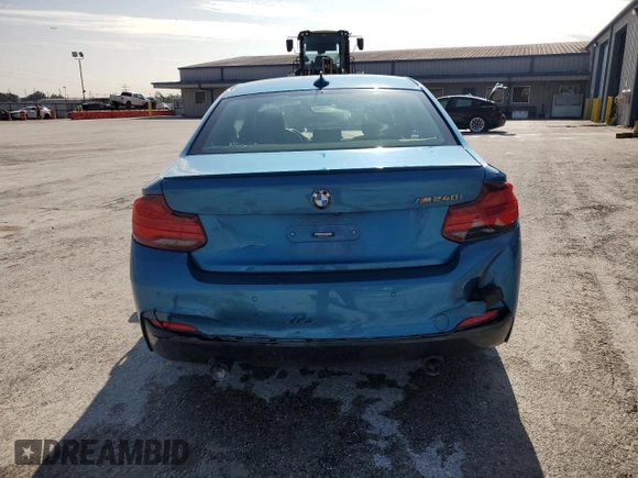 2020 BMW 2 Series M240i with VIN WBA2J5C07L7F24188, listed as a Copart auction lot 84346574 with 34,082 mi miles and Salvage Title. Bid and sale history available at carsss.com. Image 6.