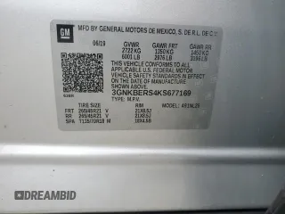 2019 Chevrolet Blazer RS with VIN 3GNKBERS4KS677169, listed as a Copart auction lot 52963595 with 112,059 mi miles and Salvage title. Bid and sale history available at DreamBid. Image 12.