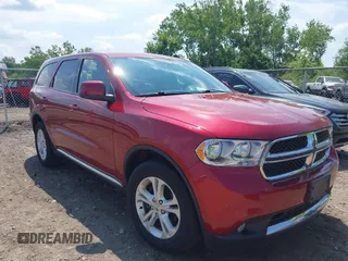 2013 Dodge Durango SXT with VIN 1C4RDJAG9DC691126, listed as a IAAI auction lot 42593868 with 97,334 mi miles and . Bid and sale history available at DreamBid. Image 1.