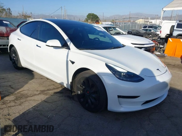 2023 Tesla Model 3 with VIN 5YJ3E1EA0PF503352, listed as a IAAI auction lot 41718658 with 28,426 mi miles and . Bid and sale history available at DreamBid. Image 1.