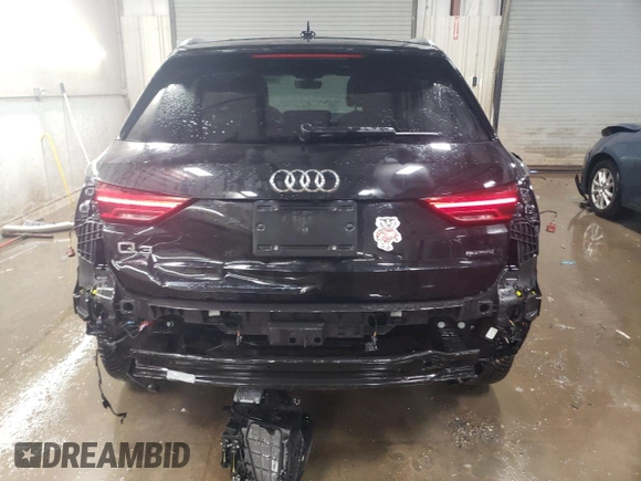 2020 Audi Q3 S line Premium with VIN WA1DECF33L1028387, listed as a Copart auction lot 46089625 with 49,297 mi miles and Salvage Title. Bid and sale history available at carsss.com. Image 6.
