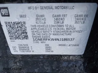 2022 Chevrolet Traverse LS with VIN 1GNERFKW4NJ186537, listed as a IAAI auction lot 41324819 with 91,099 mi miles. Bid and sale history available at carsss.com. Image 9.
