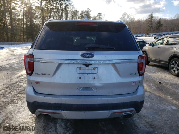 2017 Ford Explorer Platinum with VIN 1FM5K8HT9HGE17225, listed as a Copart auction lot 44321205 with 95,014 mi miles and Salvage Title. Bid and sale history available at carsss.com. Image 6.