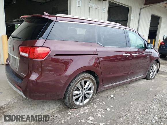 2017 Kia Sedona SX-L with VIN KNDME5C14H6279899, listed as a Copart auction lot 60642874 with 102,658 mi miles and Salvage Title. Bid and sale history available at carsss.com. Image 3.