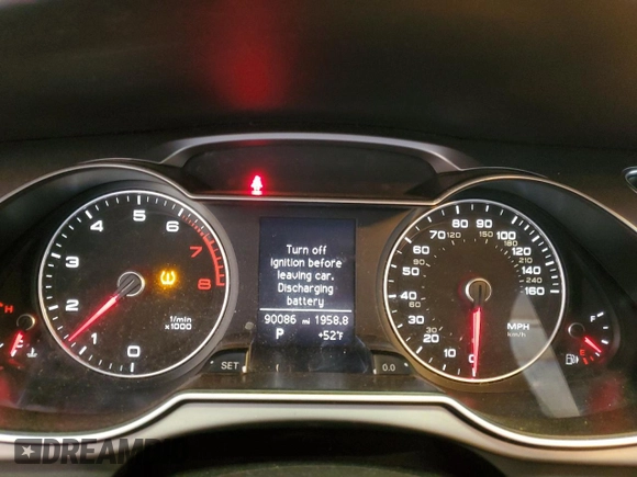 2013 Audi A4 Premium with VIN WAUAFAFL1DN039888, listed as a Copart auction lot 84607714 with 90,086 mi miles and Clean Title. Bid and sale history available at carsss.com. Image 9.