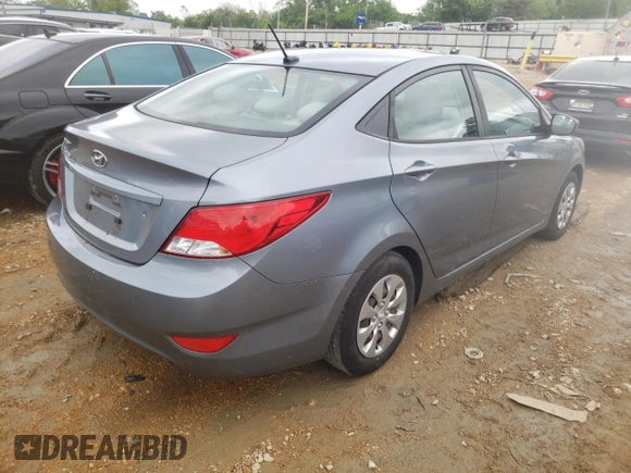 2017 Hyundai Accent SE with VIN KMHCT4AE7HU353826, listed as a Copart auction lot 52631383 with 105,019 mi miles. Bid and sale history available at carsss.com. Image 3.