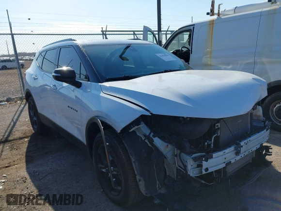 2023 Chevrolet Blazer LT with VIN 3GNKBJRSXPS162712, listed as a IAAI auction lot 42056878 with 52,500 mi miles and . Bid and sale history available at DreamBid. Image 1.