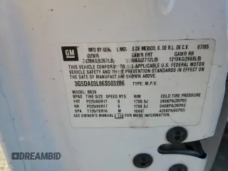 2006 Buick Rendezvous with VIN 3G5DA03L86S503286, listed as a Copart auction lot 49273755 with Not Provided miles and Salvage Title. Bid and sale history available at DreamBid. Image 13.