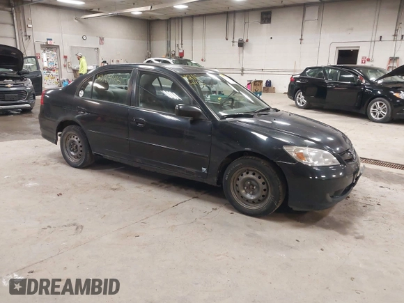 2004 Honda Civic LX with VIN 2HGES165X4H517818, listed as a IAAI auction lot 42164416 with 164,918 mi miles and . Bid and sale history available at carsss.com. Image 1.