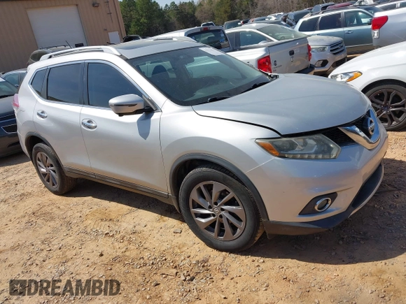 2016 Nissan Rogue SV with VIN 5N1AT2MV9GC745296, listed as a IAAI auction lot 41913694 with 145,192 mi miles and . Bid and sale history available at DreamBid. Image 1.