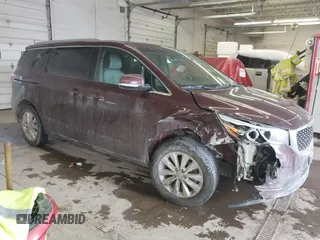 2017 Kia Sedona EX with VIN KNDMC5C1XH6292548, listed as a IAAI auction lot 41326653 with 121,491 mi miles. Bid and sale history available at carsss.com. Image 1.