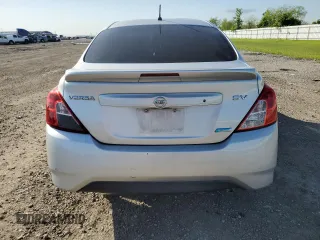 2015 Nissan Versa SV with VIN 3N1CN7AP4FL850523, listed as a Copart auction lot 52056215 with 130,538 mi miles and Salvage Title. Bid and sale history available at carsss.com. Image 6.