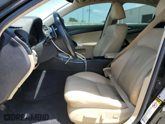 2008 Lexus IS 350 with VIN JTHBE262982015447, listed as a Copart auction lot 54685365 with 217,981 mi miles and Salvage title. Bid and sale history available at DreamBid. Image 7.