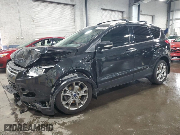 2015 Ford Escape Titanium with VIN 1FMCU9J96FUA43340, listed as a Copart auction lot 55756395 with 142,039 mi miles and Salvage Title. Bid and sale history available at DreamBid. Image 1.