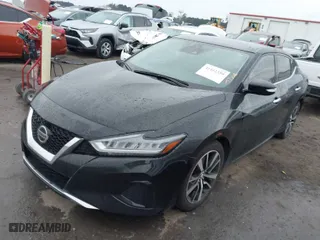 2021 Nissan Maxima SV with VIN 1N4AA6CV7MC515048, listed as a IAAI auction lot 41412350 with 80,841 mi miles. Bid and sale history available at carsss.com. Image 2.