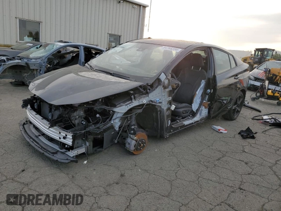 2022 Toyota Prius L Eco with VIN JTDKAMFU5N3178936, listed as a Copart auction lot 84766234 with 18,462 mi miles and Salvage Title. Bid and sale history available at carsss.com. Image 1.