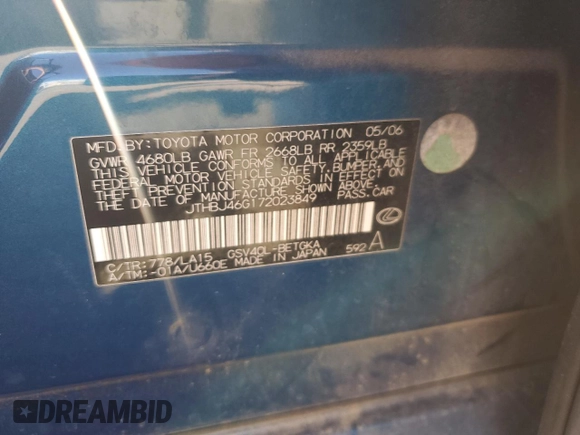 2007 Lexus ES 350 with VIN JTHBJ46G172023849, listed as a Copart auction lot 51713655 with 159,168 mi miles and Salvage Title. Bid and sale history available at carsss.com. Image 14.