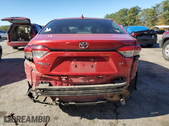 2021 Toyota Corolla LE with VIN JTDEPMAE5MJ124705, listed as a Copart auction lot 50702835 with 65,224 mi miles and Non Repairable. Bid and sale history available at DreamBid. Image 6.