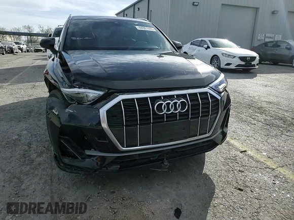 2020 Audi Q3 S line Premium with VIN WA1DECF34L1123427, listed as a Copart auction lot 44001445 with 52,799 mi miles and Salvage Title. Bid and sale history available at carsss.com. Image 14.