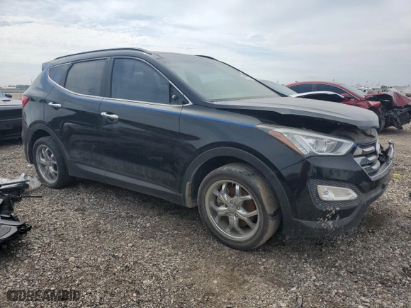 2016 Hyundai Santa Fe Sport with VIN 5XYZUDLB9GG320146, listed as a Copart auction lot 46775095 with 130,382 mi miles and Salvage Title. Bid and sale history available at carsss.com. Image 4.