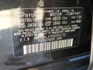 2019 Genesis G70 Advanced with VIN KMTG34LA7KU033172, listed as a Copart auction lot 79165014 with 53,978 mi miles and Salvage Title. Bid and sale history available at DreamBid. Image 12.