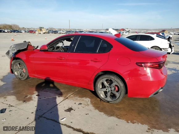 2019 Alfa Romeo Giulia with VIN ZARFANAN9K7611613, listed as a Copart auction lot 88749595 with 0 mi miles and Non Repairable. Bid and sale history available at carsss.com. Image 2.