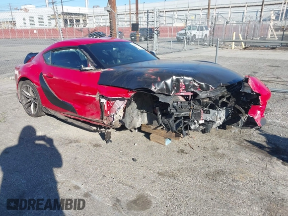 2022 Toyota GR Supra 3.0 with VIN WZ1DB0C01NW053500, listed as a IAAI auction lot 41657112 with 1 mi miles. Bid and sale history available at carsss.com. Image 1.