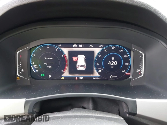 2021 Volkswagen Atlas SEL with VIN 1V2SE2CA4MC229844, listed as a IAAI auction lot 41916623 with 34,618 mi miles and . Bid and sale history available at DreamBid. Image 7.