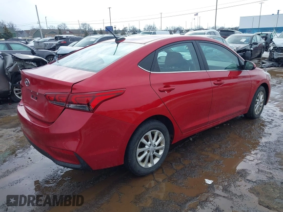 2022 Hyundai Accent SEL with VIN 3KPC24A63NE157389, listed as a IAAI auction lot 41661692 with 58,100 mi miles. Bid and sale history available at carsss.com. Image 4.