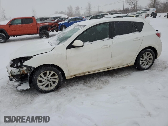2013 Mazda 3 GX with VIN JM1BL1KF5D1803779, listed as a Copart auction lot 42116345 with 252,558 mi miles and Salvage Title. Bid and sale history available at carsss.com. Image 1.