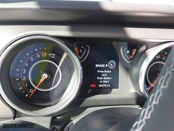 2023 Jeep Gladiator Freedom with VIN 1C6HJTAG9PL517097, listed as a IAAI auction lot 41860666 with 24,478 mi miles. Bid and sale history available at carsss.com. Image 7.