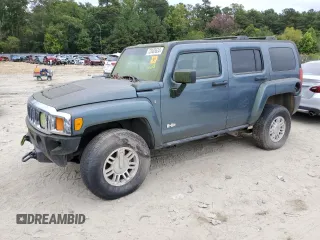 2007 Hummer H3 SUV with VIN 5GTDN13E678225611, listed as a Copart auction lot 72803624 with 198,410 mi miles and Clean Title. Bid and sale history available at carsss.com. Image 1.