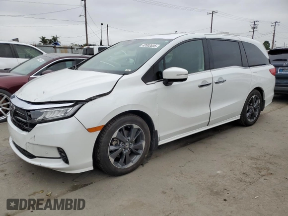2022 Honda Odyssey Elite with VIN 5FNRL6H91NB009531, listed as a Copart auction lot 62002835 with 77,822 mi miles and Salvage title. Bid and sale history available at DreamBid. Image 1.