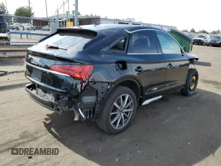 2023 Audi SQ5 Sportback Premium Plus with VIN WA124AFY6P2071504, listed as a Copart auction lot 58784334 with 3,934 mi miles and Salvage Title. Bid and sale history available at DreamBid. Image 3.