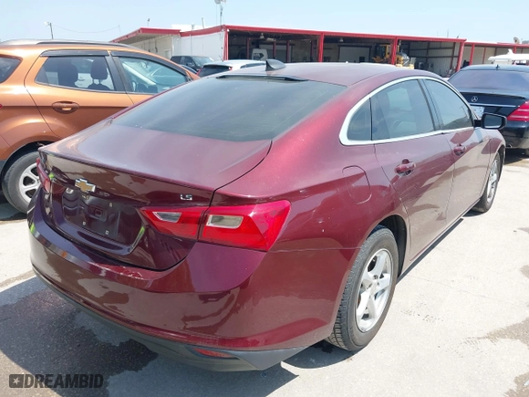 2016 Chevrolet Malibu LS with VIN 1G1ZB5ST9GF253095, listed as a IAAI auction lot 41992542 with 121,749 mi miles. Bid and sale history available at carsss.com. Image 4.