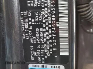 2024 Kia Telluride EX z VIN 5XYP34GC8RG533847, wystawiony jako Copart lot #50711135 z przebiegiem 5548 mil mil oraz Szkody całkowita. Historia ofert i sprzedaży dostępna na DreamBid. Obrazek 13.