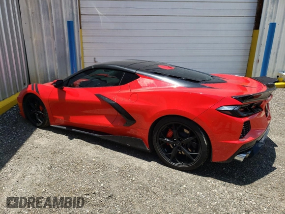 2020 Chevrolet Corvette 2LT with VIN 1G1Y72D48L5000755, listed as a Copart auction lot 55525194 with 28,030 mi miles and Salvage Title. Bid and sale history available at carsss.com. Image 2.